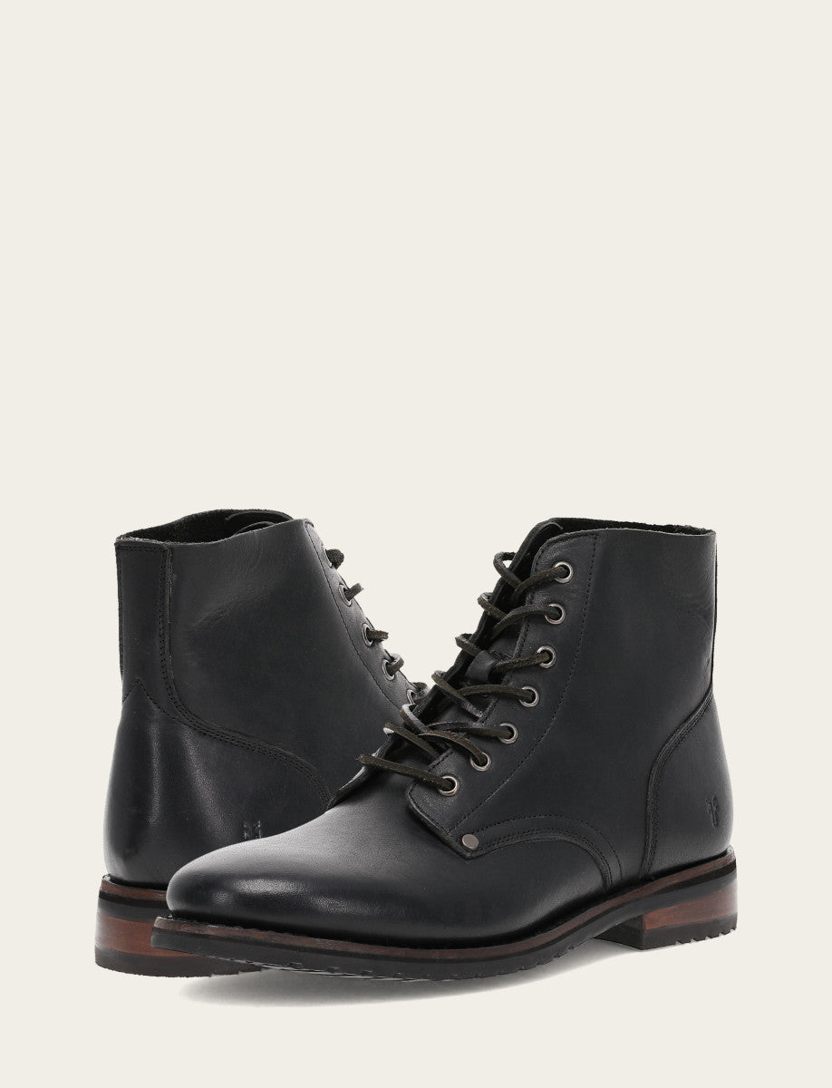 Men's Black Barrett Lace Up Boots Frye us