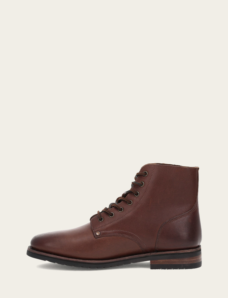 Men's Cognac Barrett Lace Up Boots Frye USA