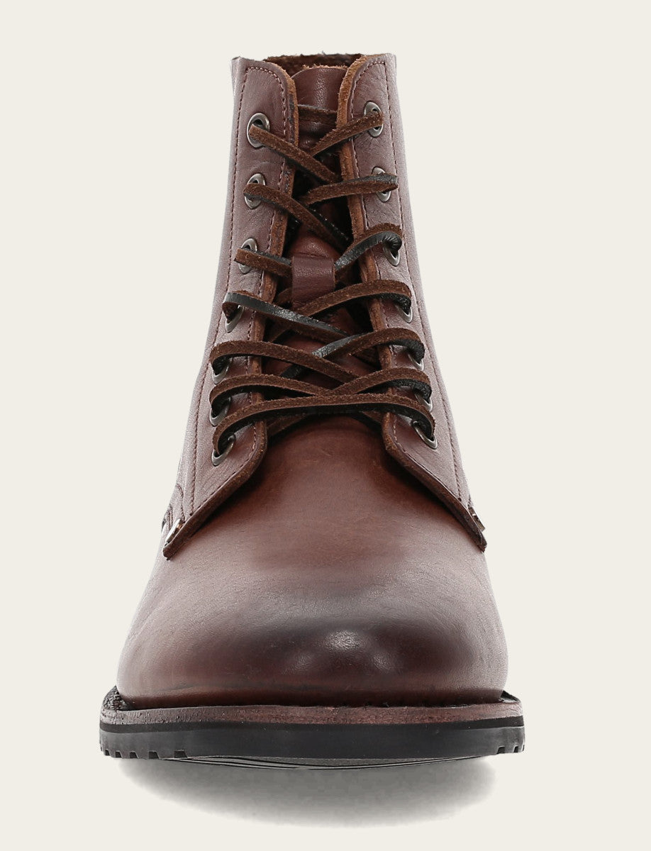 Men's Cognac Barrett Lace Up Boots Frye USA