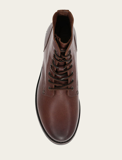 Men's Cognac Barrett Lace Up Boots Frye USA
