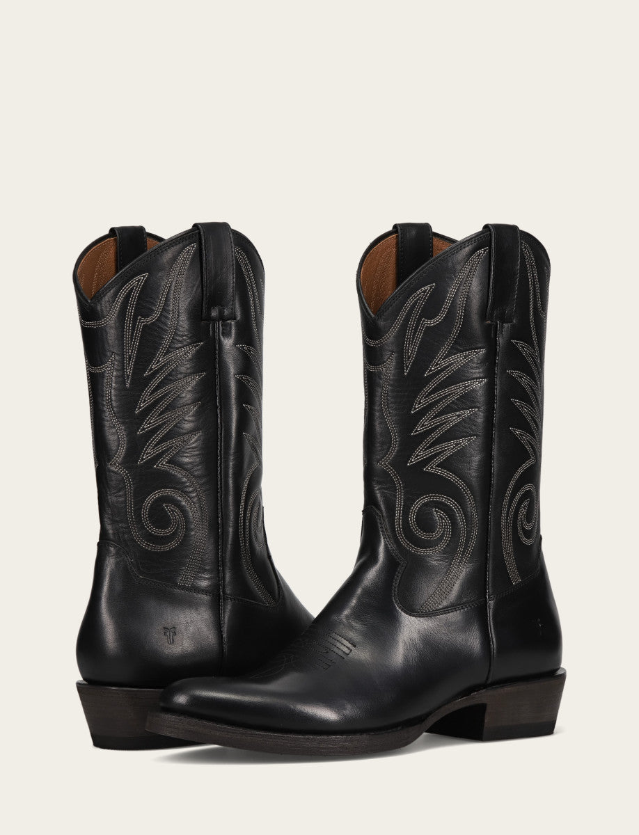 Men's Black Grady Vintage Stitch Western Boots Frye Outlet