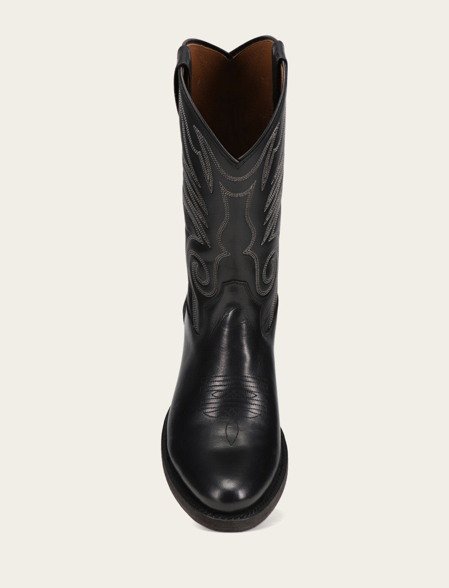 Men's Black Grady Vintage Stitch Western Boots Frye Outlet