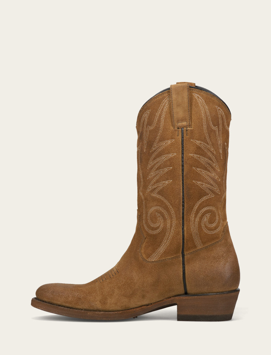 Men's Mushroom Grady Vintage Stitch Western Boots Frye USA