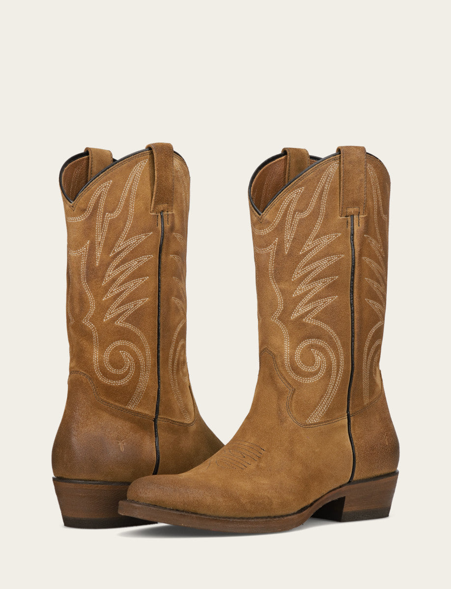 Men's Mushroom Grady Vintage Stitch Western Boots Frye USA