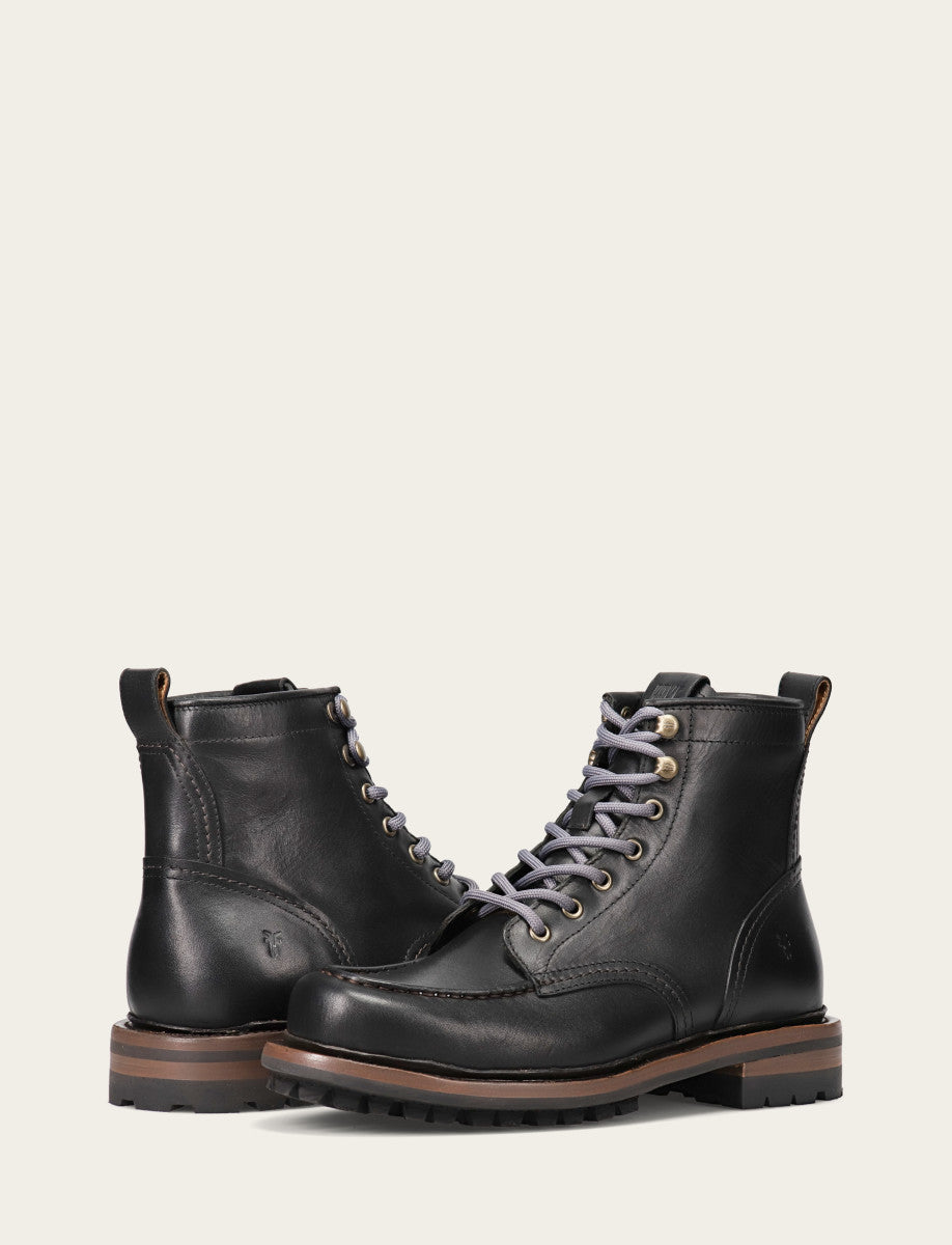 Men's Black Hudson Workboot Lug Frye Discount