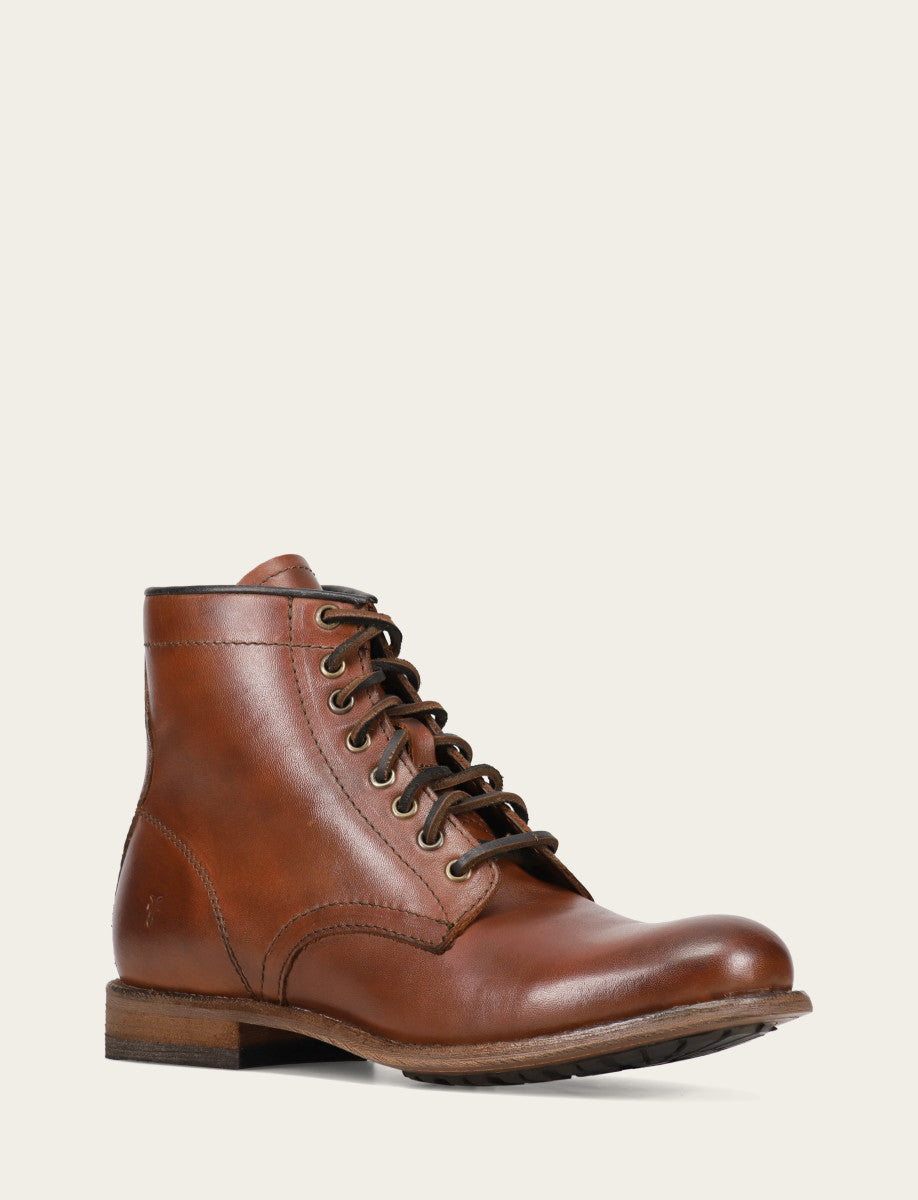 Men's Cognac Tyler Flex Lace Up Boots Frye On sale