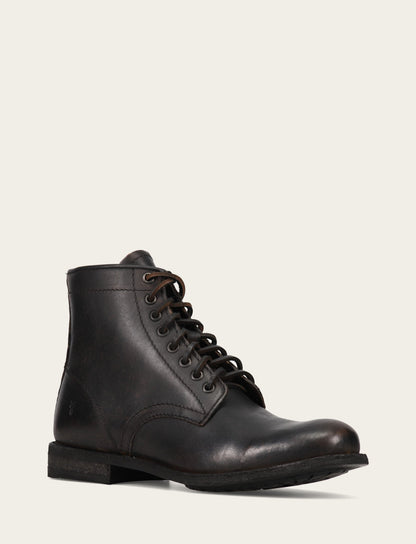 Men's Antiqued Black Tyler Flex Lace Up Boots Frye Outlet