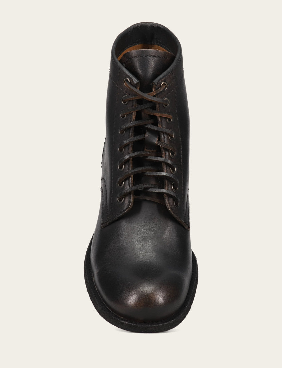 Men's Antiqued Black Tyler Flex Lace Up Boots Frye Outlet