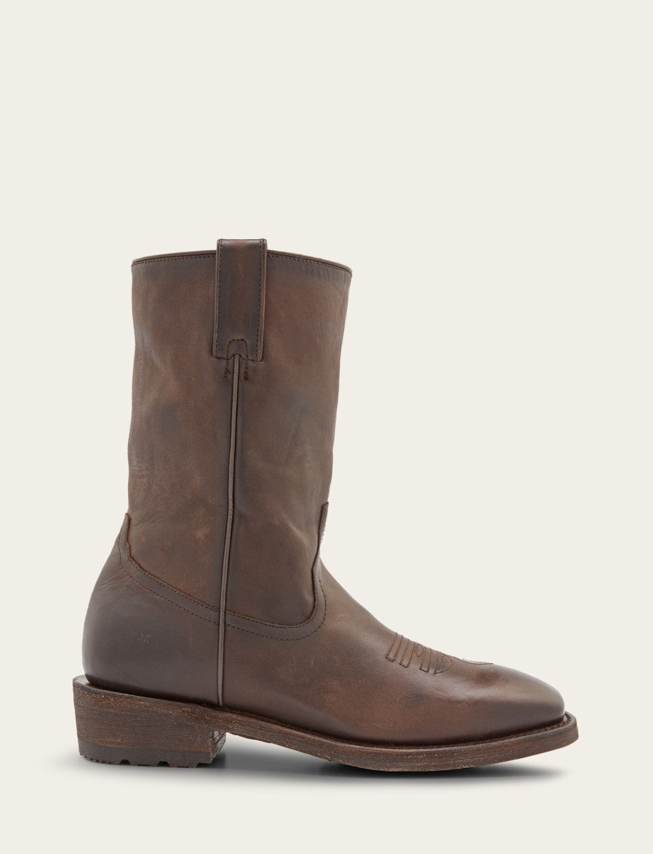 Men's Chocolate Nash Roper Western Boots Frye