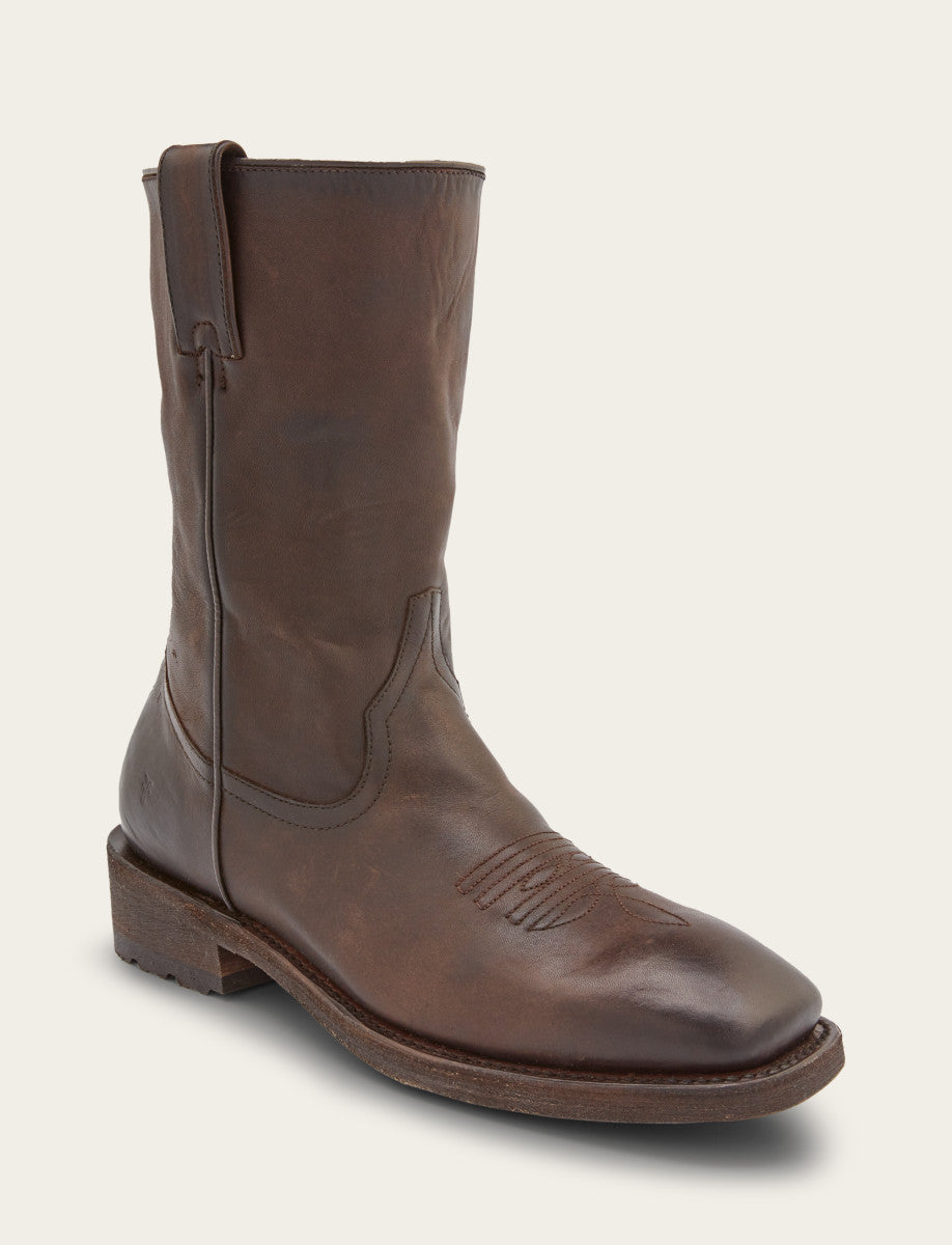 Men's Chocolate Nash Roper Western Boots Frye