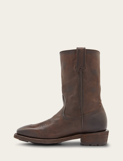 Men's Chocolate Nash Roper Western Boots Frye