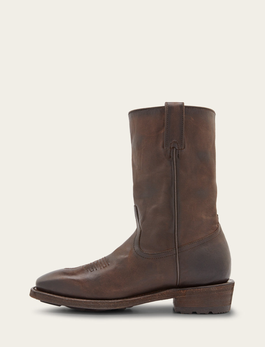 Men's Chocolate Nash Roper Western Boots Frye