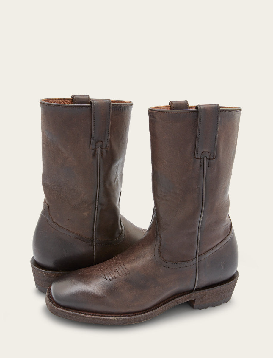 Men's Chocolate Nash Roper Western Boots Frye