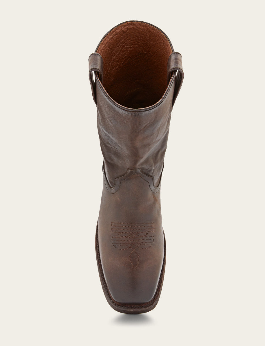 Men's Chocolate Nash Roper Western Boots Frye