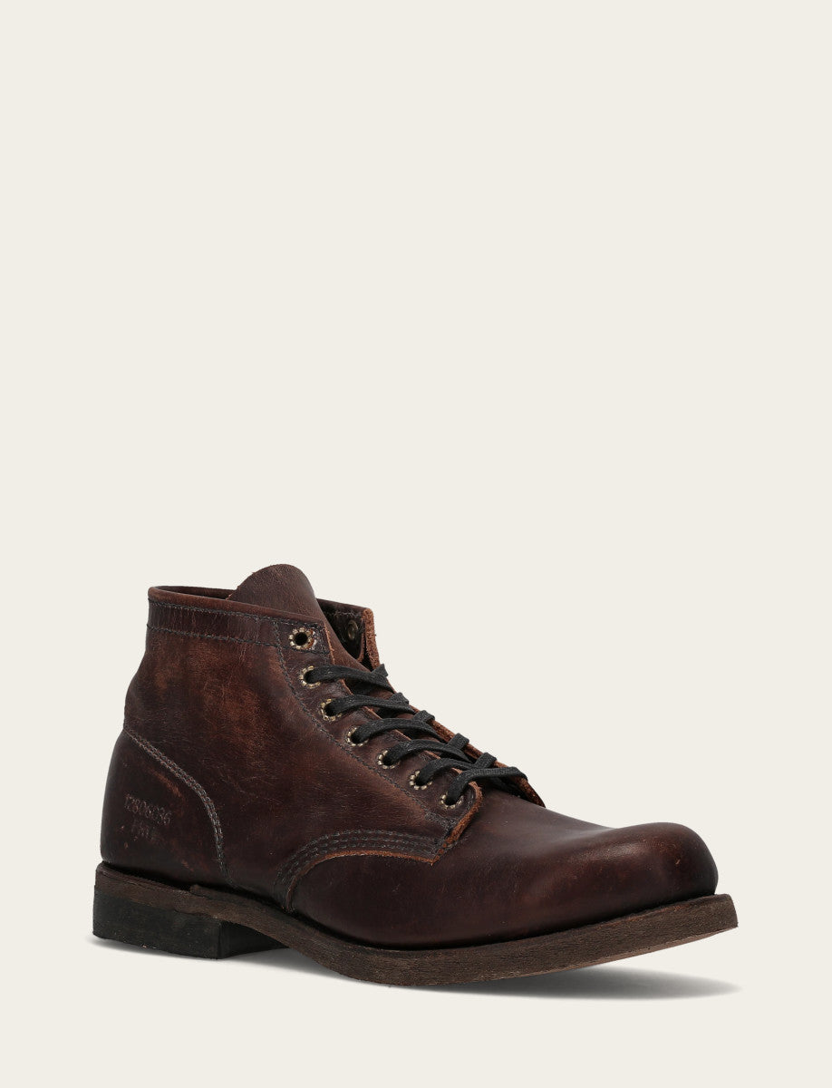 Men's Dark Brown Prison Boots Frye Sale