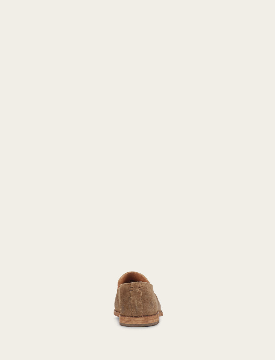 Men's Ash Waxed Suede Chris Venetian Loafers Frye For Sale
