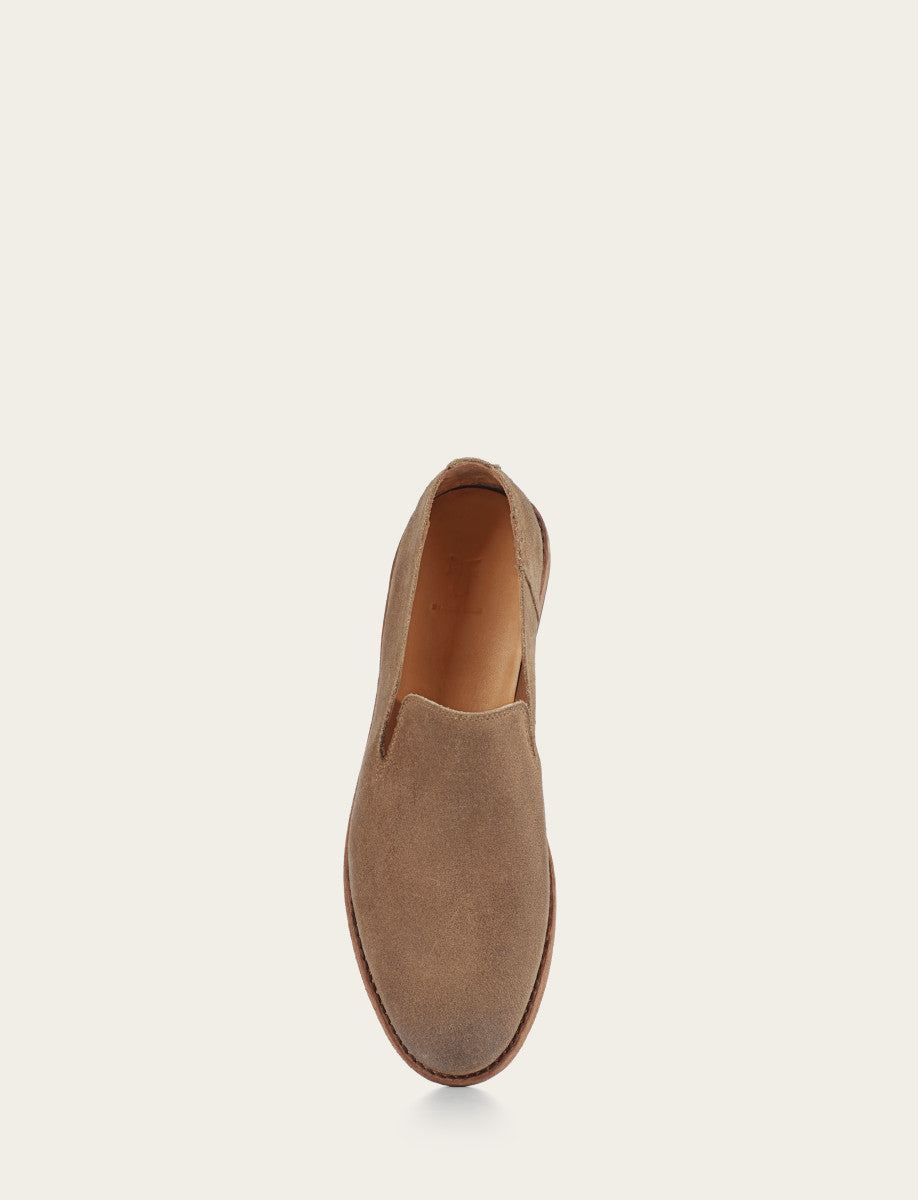 Men's Ash Waxed Suede Chris Venetian Loafers Frye For Sale
