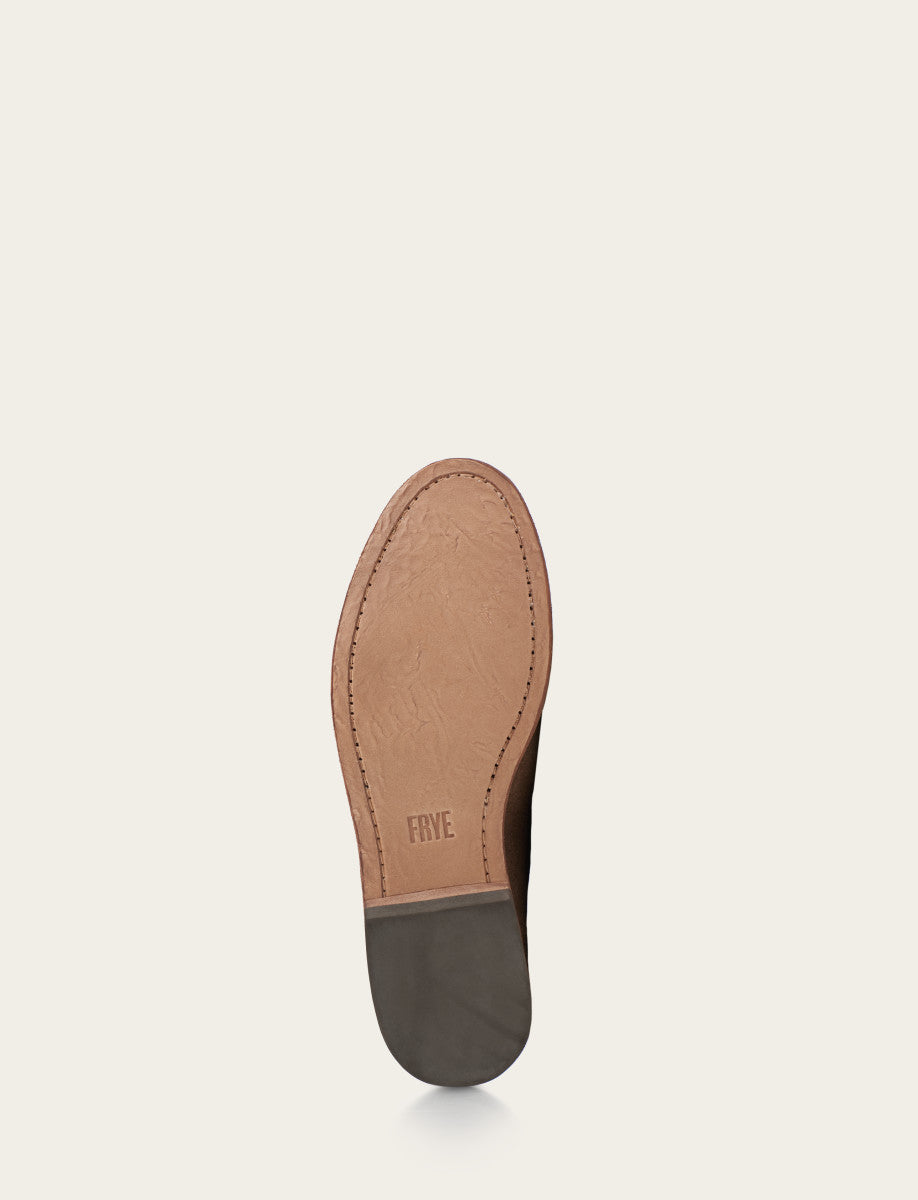 Men's Ash Waxed Suede Chris Venetian Loafers Frye For Sale