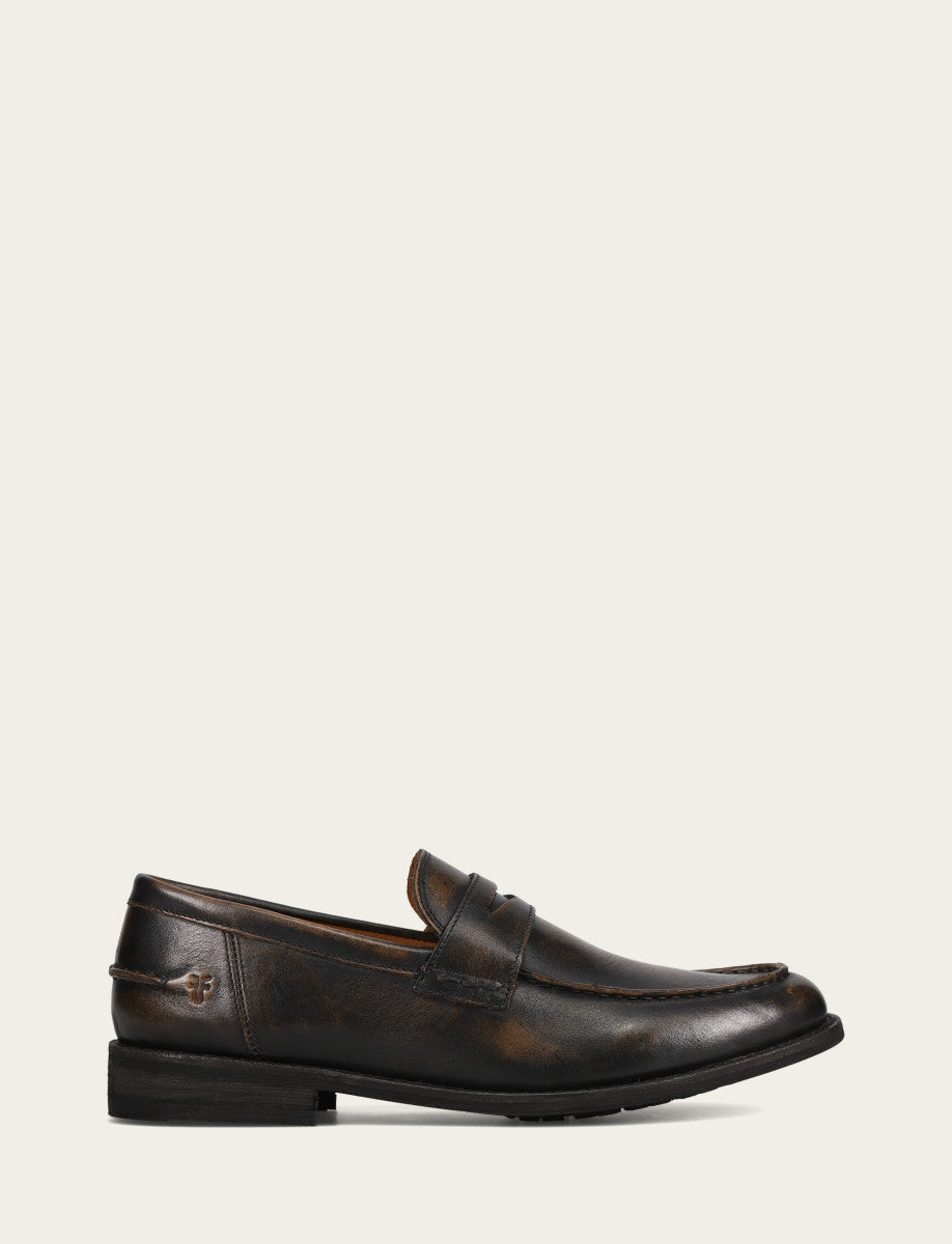 Men's Brown Brush Off Tyler Flex Penny Loafer Frye Outlet
