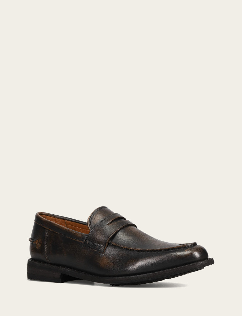 Men's Brown Brush Off Tyler Flex Penny Loafer Frye Outlet