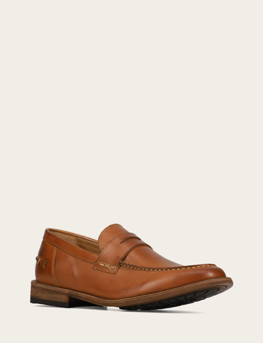 Men's Caramel Tyler Flex Penny Loafers Frye USA