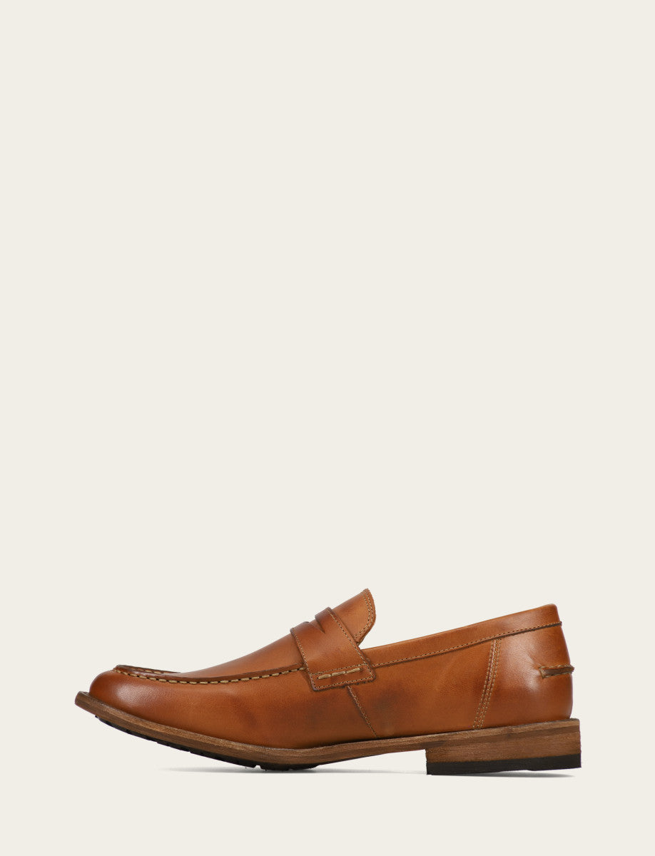 Men's Caramel Tyler Flex Penny Loafers Frye USA