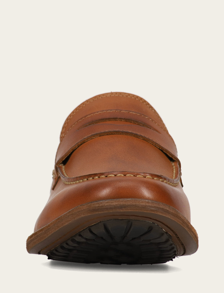 Men's Caramel Tyler Flex Penny Loafers Frye USA
