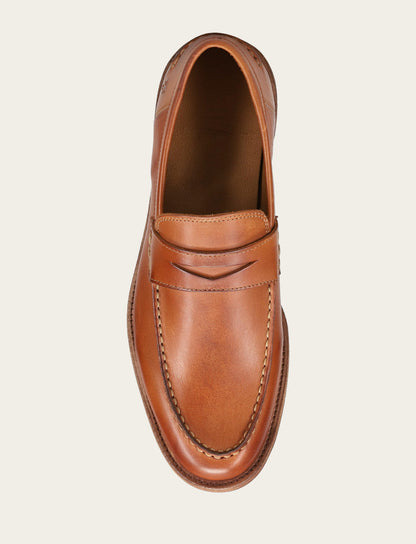 Men's Caramel Tyler Flex Penny Loafers Frye USA