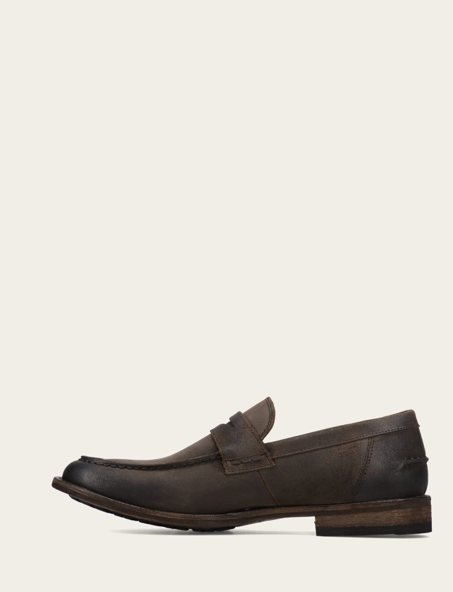 Men's Chocolate Tyler Flex Penny Loafers Frye Discount