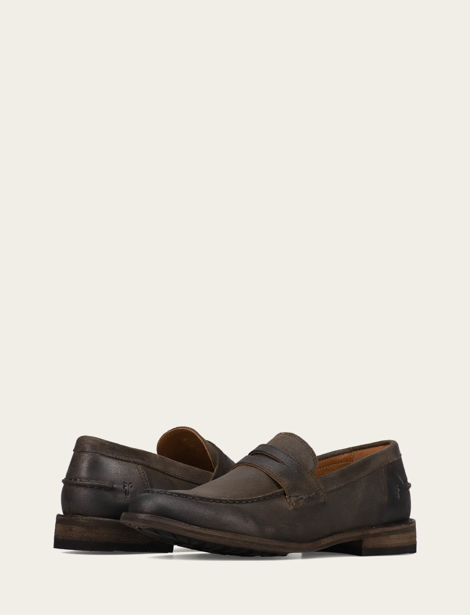 Men's Chocolate Tyler Flex Penny Loafers Frye Discount