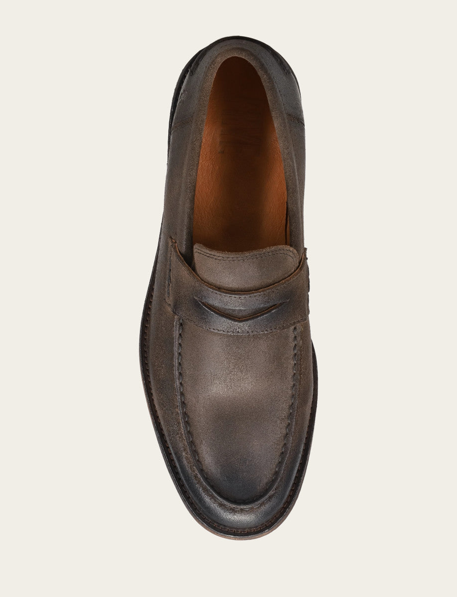 Men's Chocolate Tyler Flex Penny Loafers Frye Discount