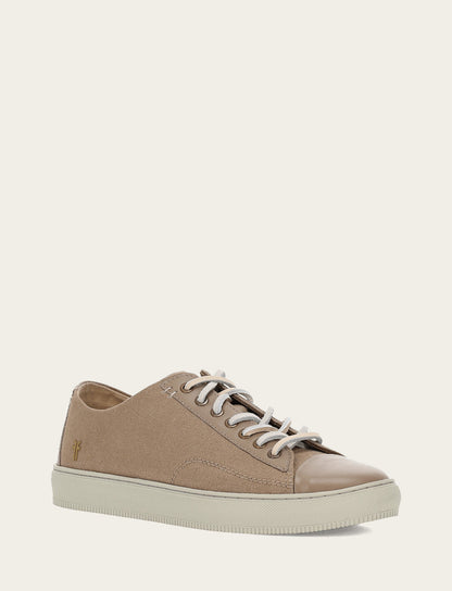 Men's Khaki Astor Cap Toe Low Lace Sneakers Frye