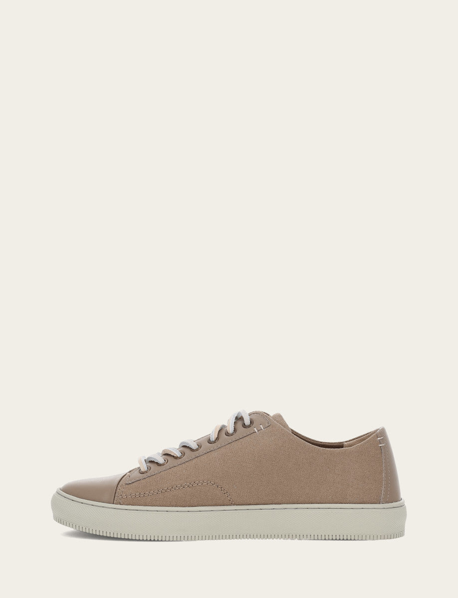 Men's Khaki Astor Cap Toe Low Lace Sneakers Frye