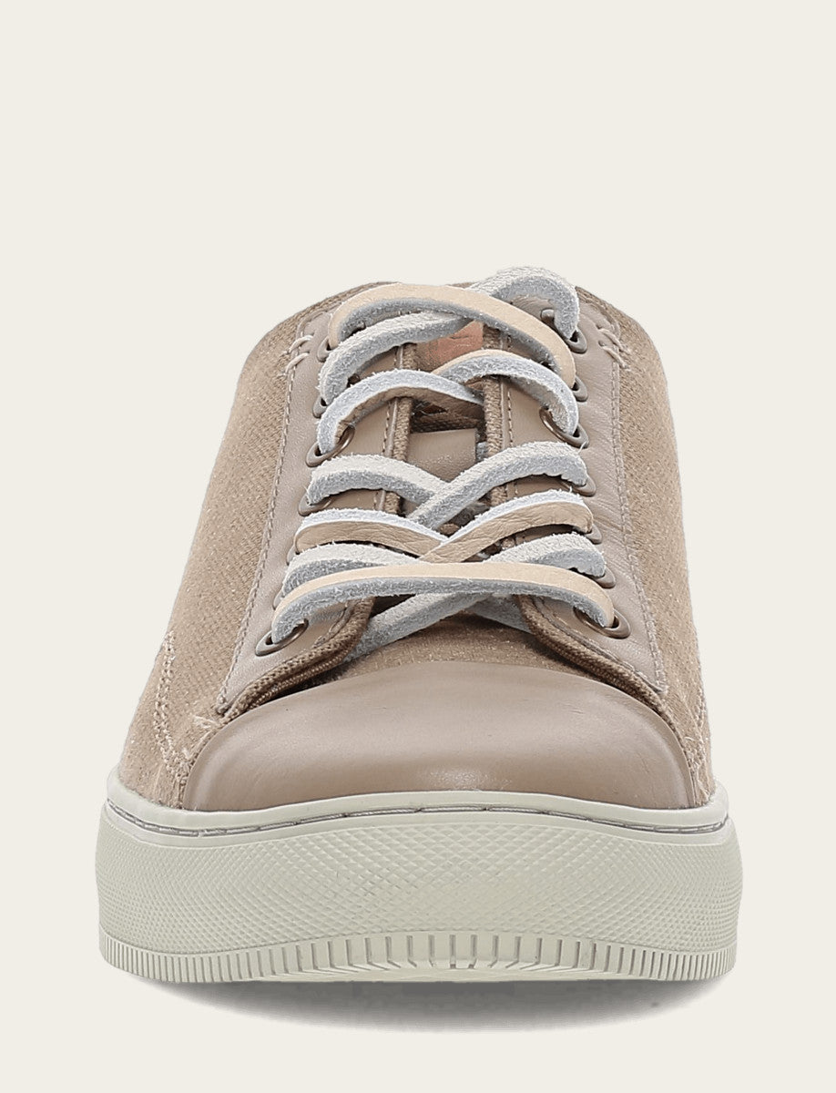 Men's Khaki Astor Cap Toe Low Lace Sneakers Frye