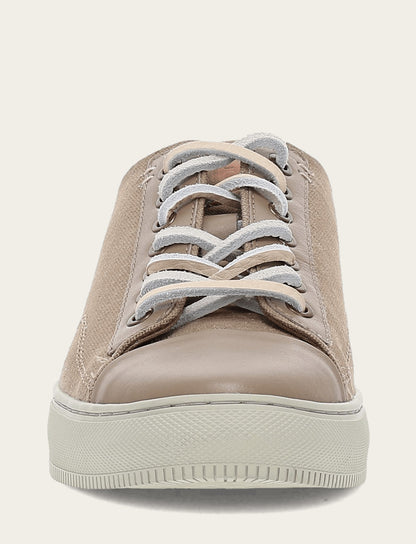 Men's Khaki Astor Cap Toe Low Lace Sneakers Frye