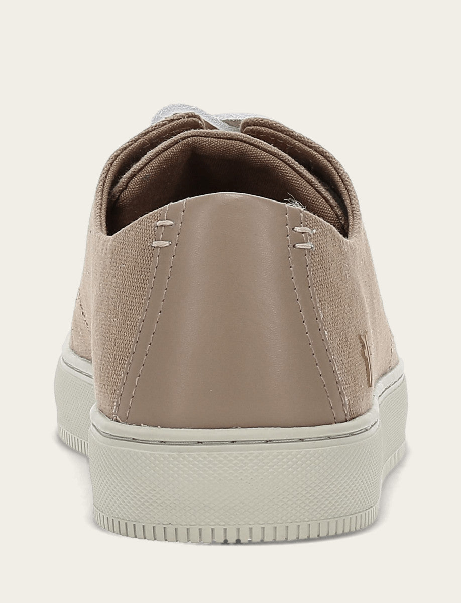 Men's Khaki Astor Cap Toe Low Lace Sneakers Frye