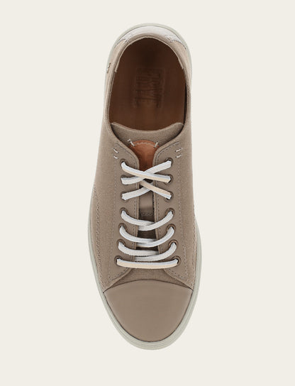Men's Khaki Astor Cap Toe Low Lace Sneakers Frye