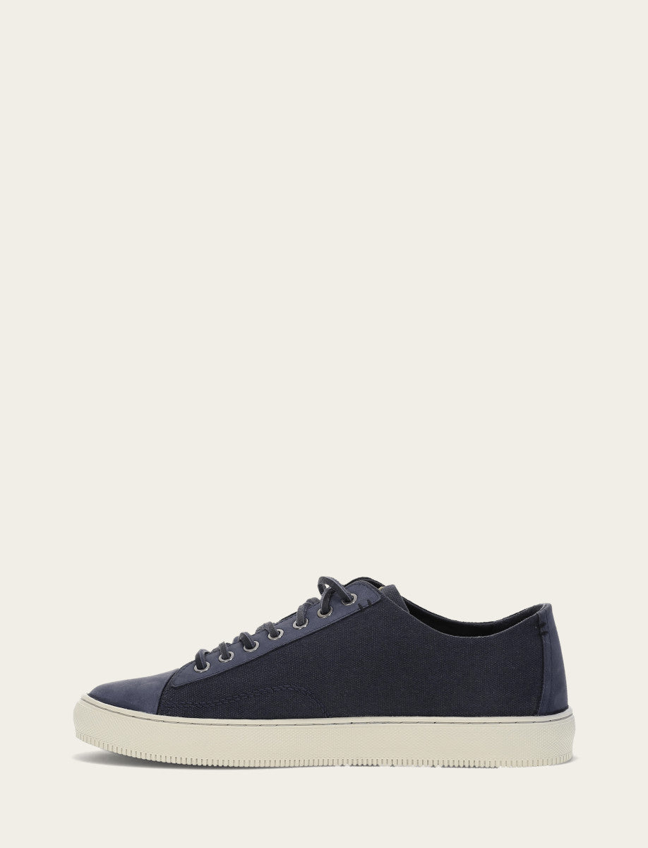 Men's Indigo Astor Cap Toe Low Lace Sneakers Frye For Sale