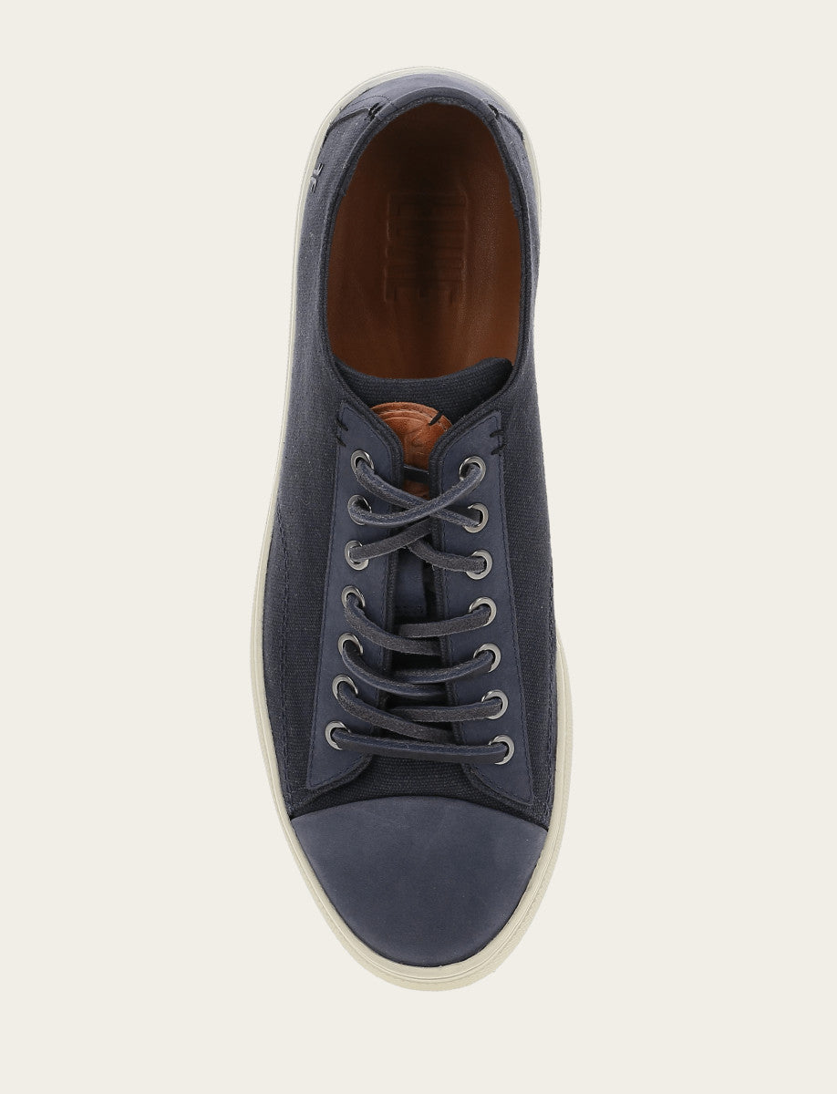 Men's Indigo Astor Cap Toe Low Lace Sneakers Frye For Sale