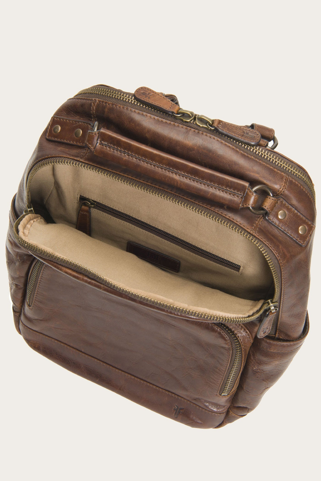 Logan Dark Brown Backpack Frye On sale