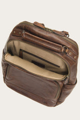 Logan Dark Brown Backpack Frye On sale