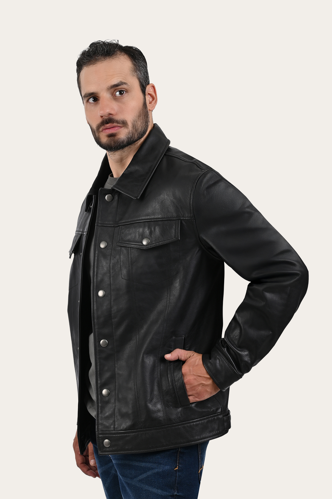 Black Baxter Trucker Jacket Frye Near me