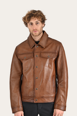 Brown Baxter Trucker Jacket Frye