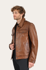 Brown Baxter Trucker Jacket Frye