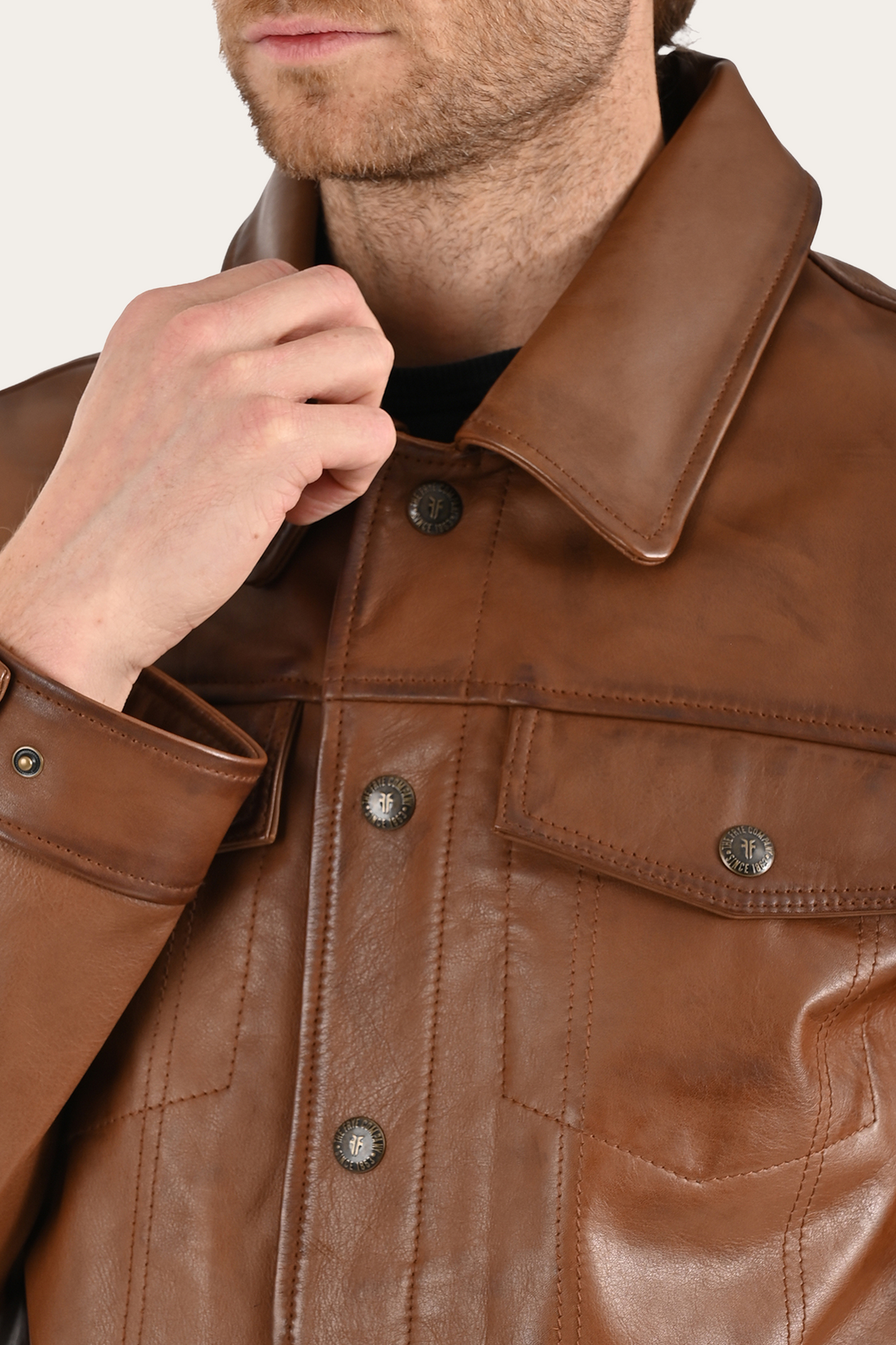 Brown Baxter Trucker Jacket Frye