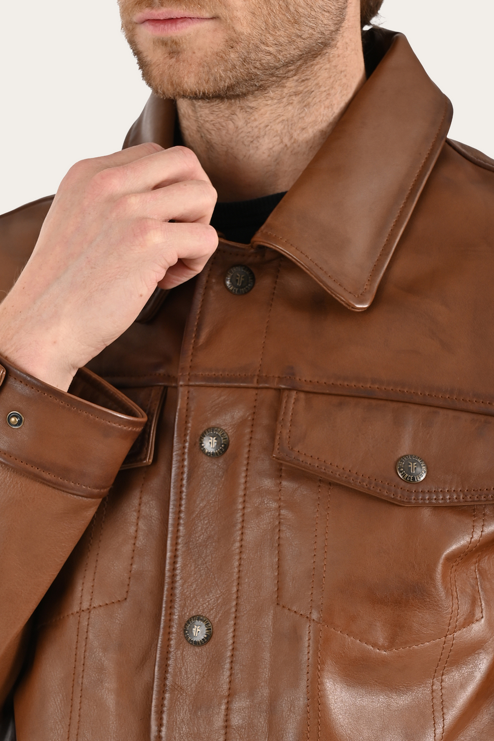 Brown Baxter Trucker Jacket Frye
