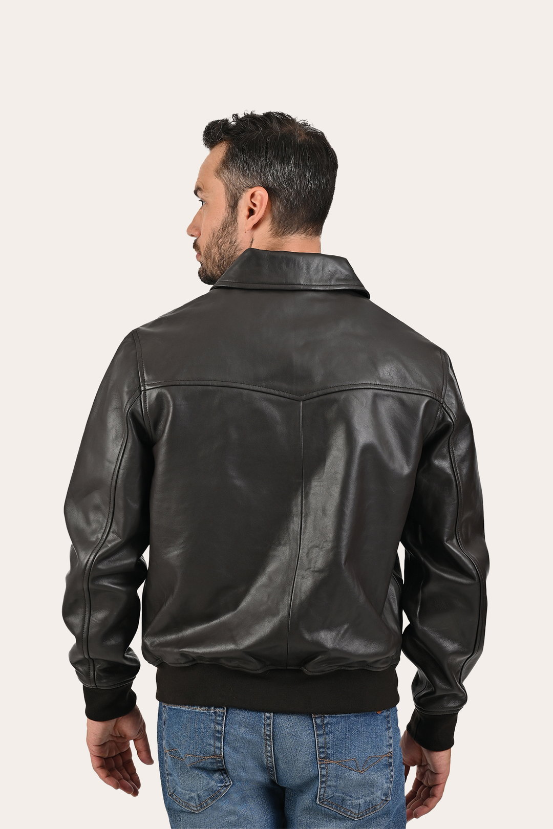Men’s Dark Brown Dusty Trucker Leather Jacket Frye Outlet