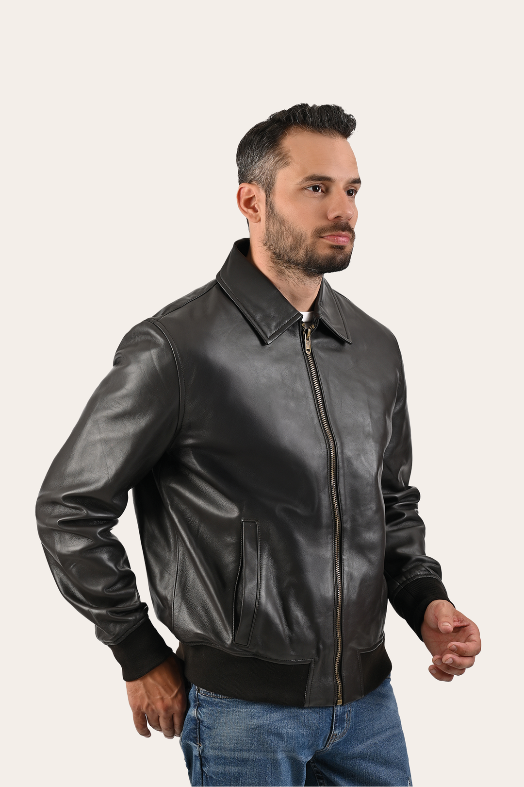Men’s Dark Brown Dusty Trucker Leather Jacket Frye Outlet