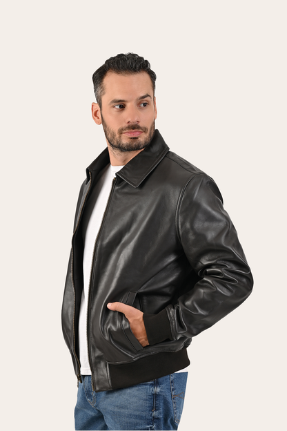 Men’s Dark Brown Dusty Trucker Leather Jacket Frye Outlet