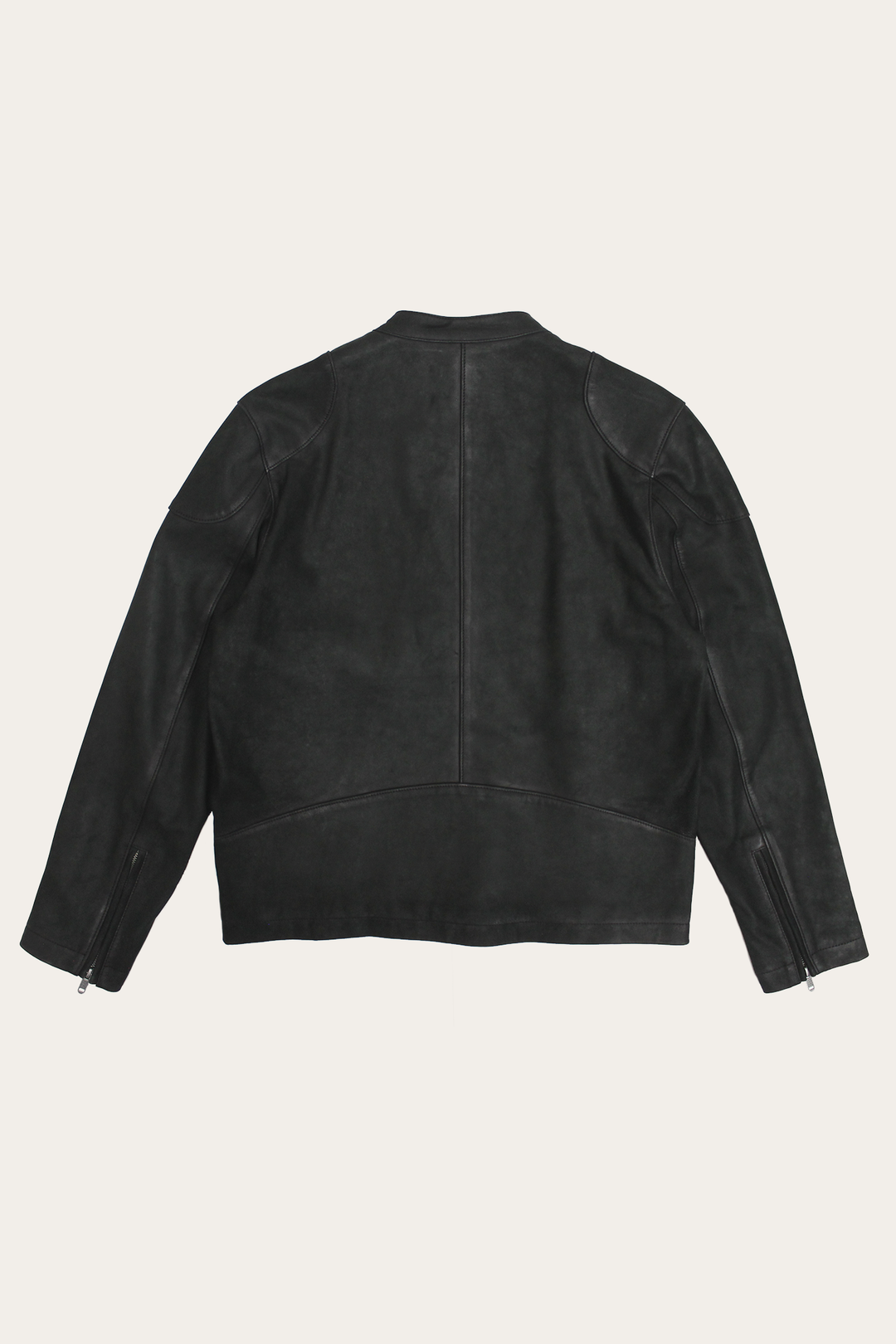 Men’s Black Gannon Lamb Leather Racer Jacket Frye us